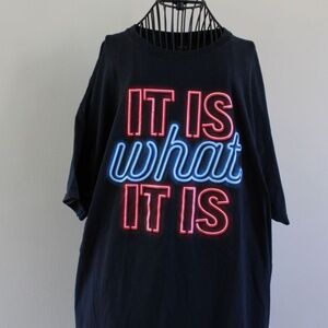 It is what it is black red & blue Tee